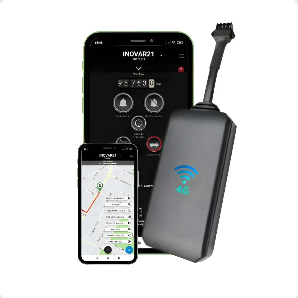Rastreador Veicular Gps 4g Inovar21 Com Aplicativo E Bloqueador Chip M2m Em Tempo Real Para Moto, Carro, Caminhão E Frotas E Eletricos