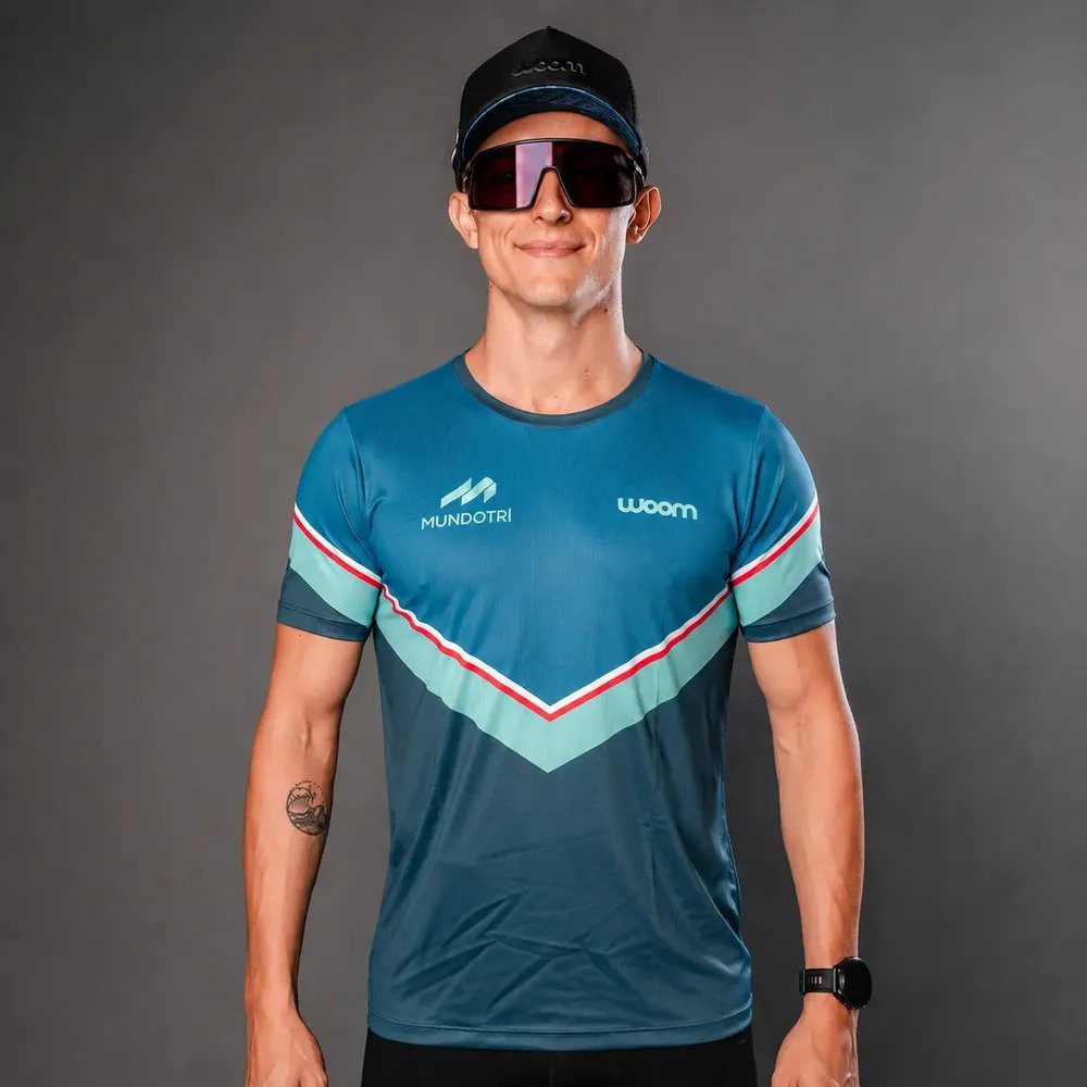 Camiseta Running Woom Mundotri Azul Azul P