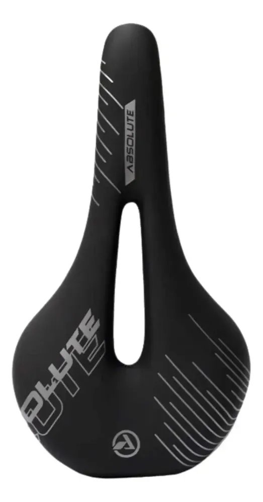 Banco Selim Bike Absolute Nero Gel Mtb Road 268x146mm Vazado Preto 26.8 Cm 14.6 Cm