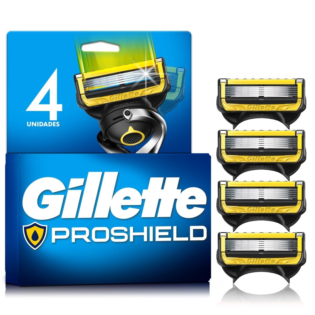 Gillette Proshield Carga para Aparelho de Barbear com 5 Lâminas 4 Unidades
