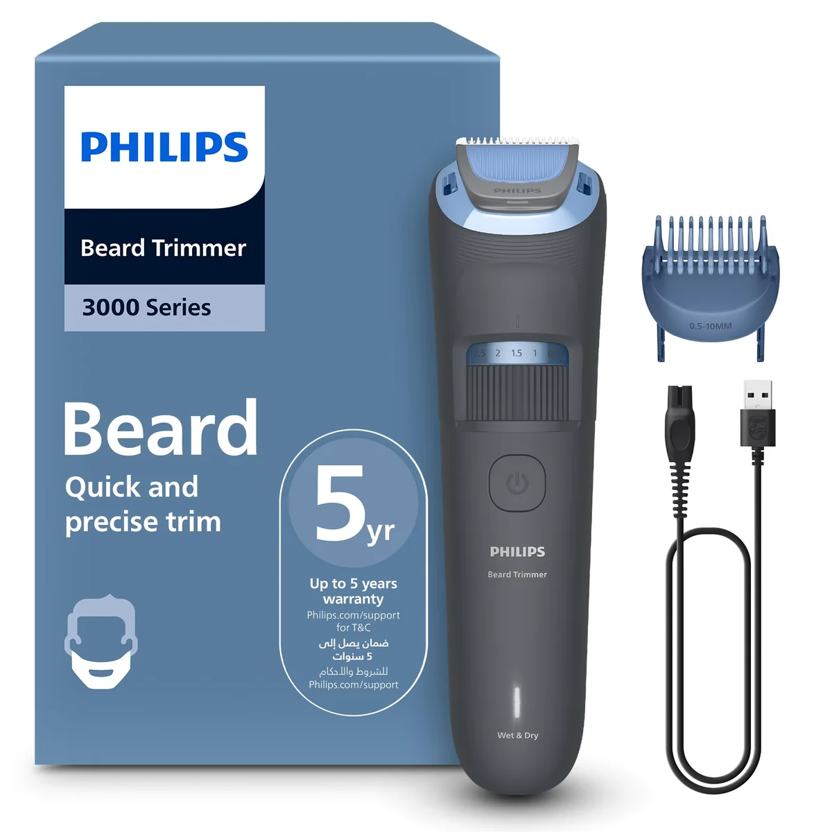 PHILIPS Aparador de Barba auto afiável, 20 opções de corte, Bivolt - BT3617/15