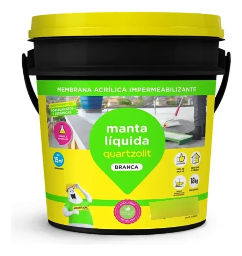 Impermeabilizante Manta Líquida Quartzolit Branco 1 8 K G. Branco Fosco