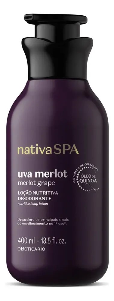 O Boticário Nativa Spa Loção Corporal Uva Merlot 400ml