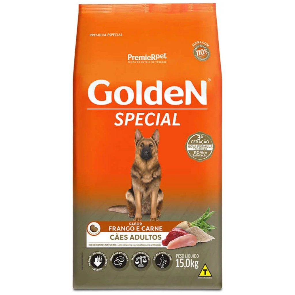Ração Golden Special Cães Adultos Sabor Frango/carne 15kg