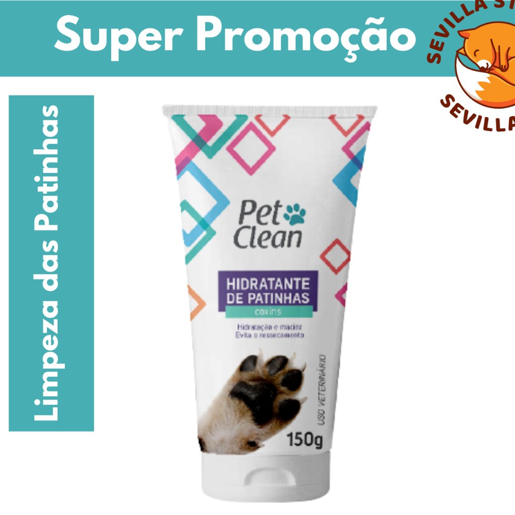 Hidratante de Patinhas Pet Clean 150g para Cães e Gatos
