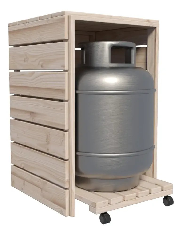 Suporte Moderno Buffet Adega + Deck C/rodas Madeira Pinus Bege