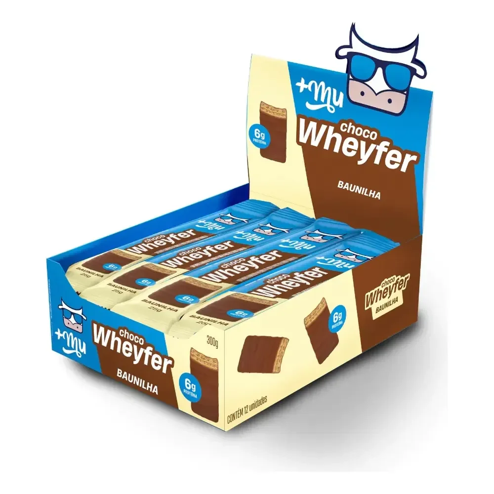 +Mu Chocowheyfer Baunilha 6g proteína- Display 12 Un