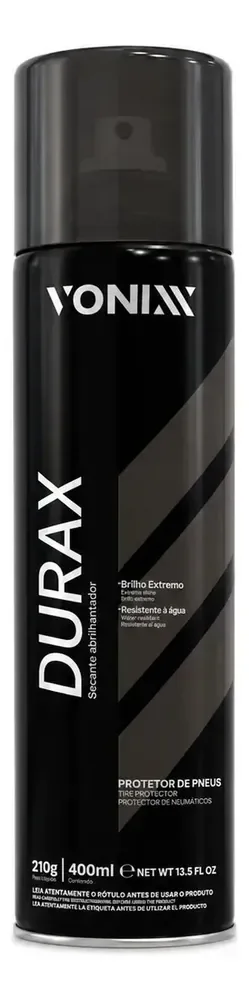 Durax Aerosol Pretinho Abrilhantador De Pneus 400ml Vonixx