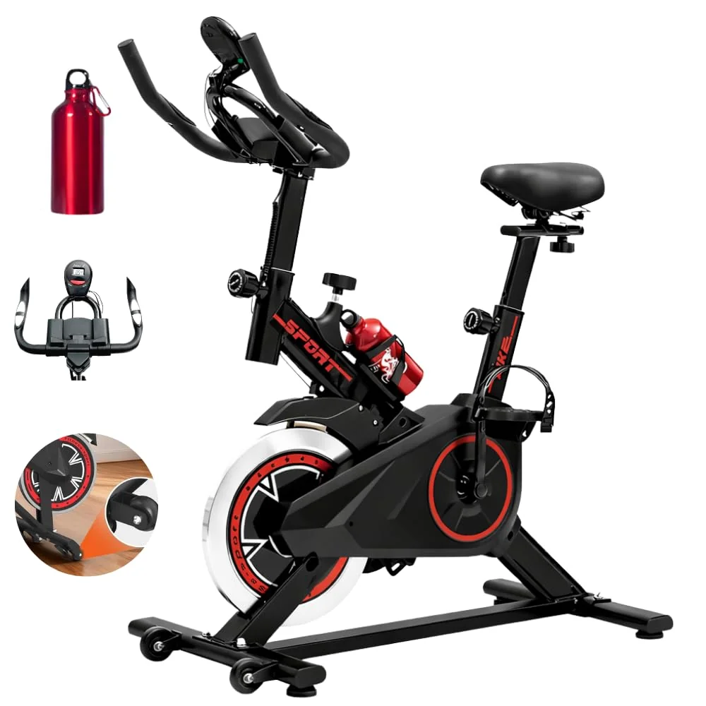 Bicicleta Ergométrica Bike Spinning para Treino em Casa e Academia, Silenciosa, Ajustável e Confortável, Ideal para Cardio e Emagrecimento – Linha Fitness Premium
