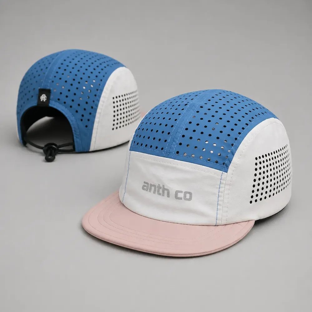 Boné Anth Co Aba Maleável Corrida Treino Impermeável Fresh Branco / Azul / Rosa Un