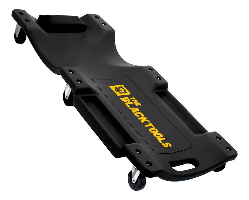 Carrinho Tipo Esteira Para Mecânico Profissional Com Encosto BTE2000 The Black Tools