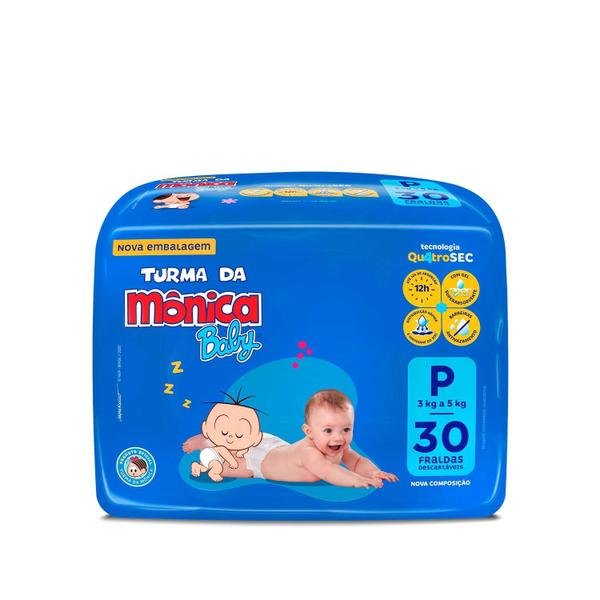 Fralda Turma da Mônica Baby Tam. P 3 a 5kg