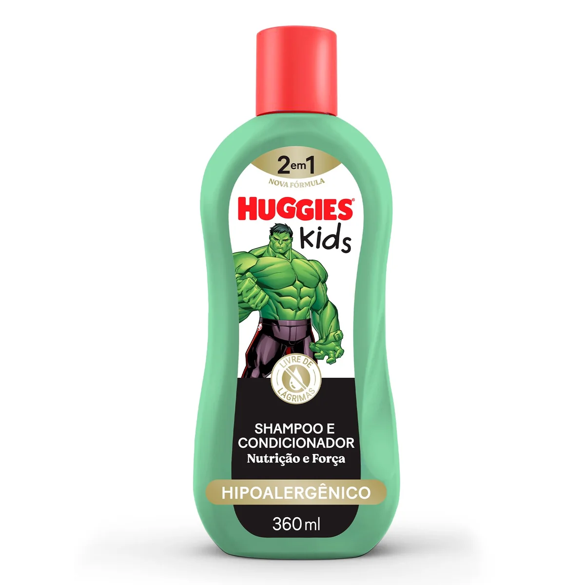 Shampoo Huggies Kids Nutrição e Força Hulk 360 ml
