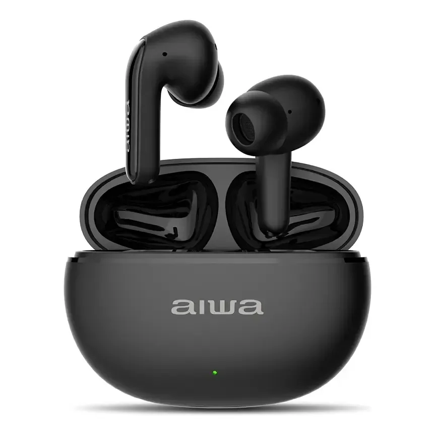 Fone De Ouvido Earbud Aiwa Eb-01-b Bluetooth Ipx5 Anc Modo Ambiente Preto