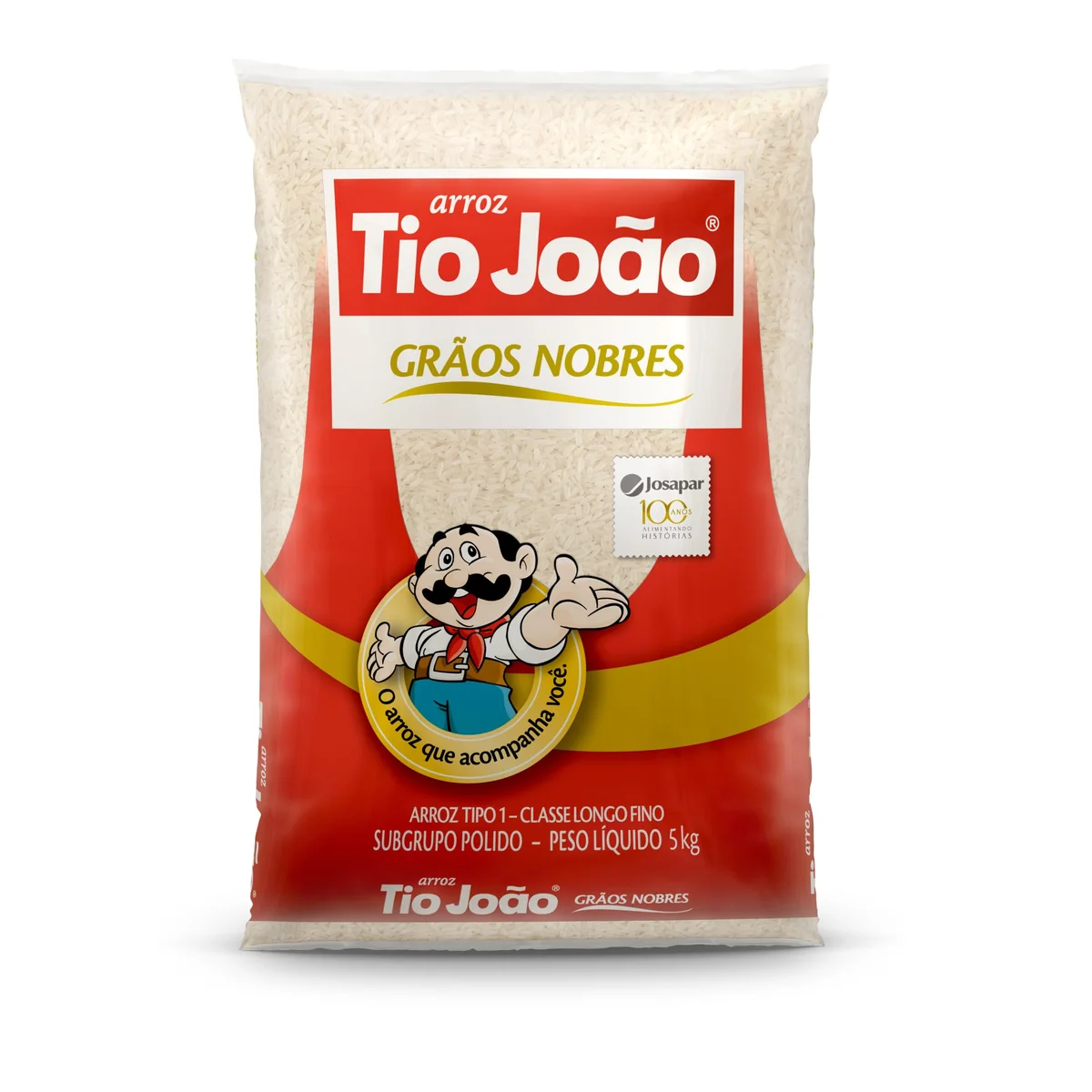 Arroz Branco Tio João Grãos Nobres 5Kg