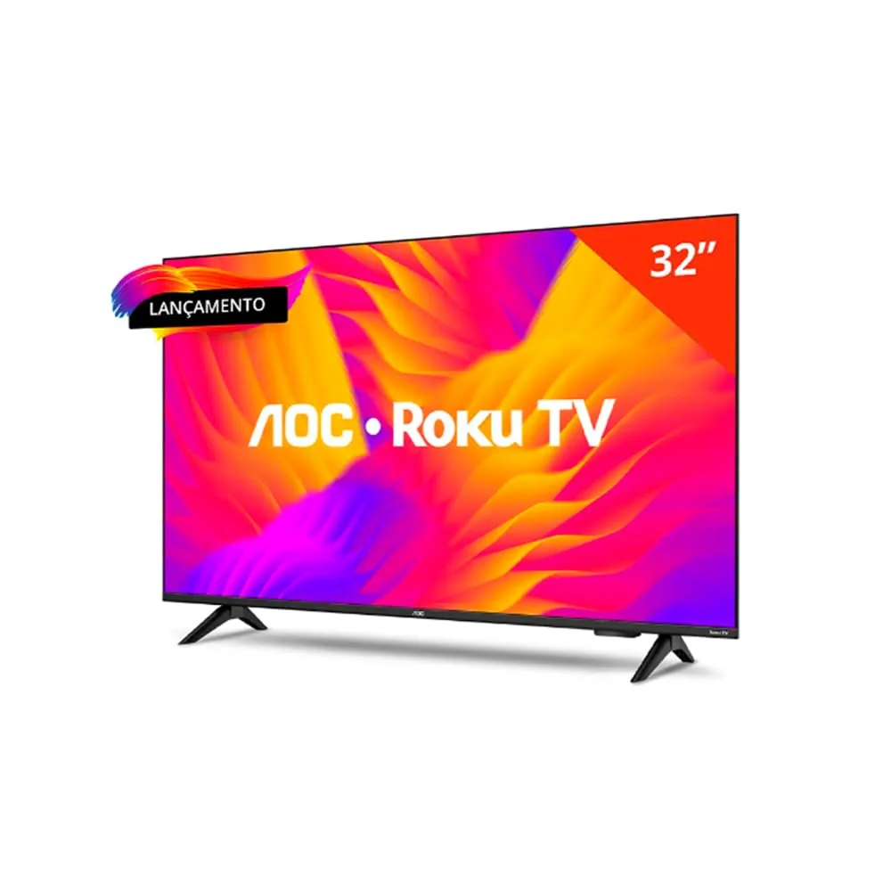 Smart TV LCD LED 32" AOC 32S5155/78G - Wi-Fi, HD, Quad Core, Dolby Áudio, 60 Hz
