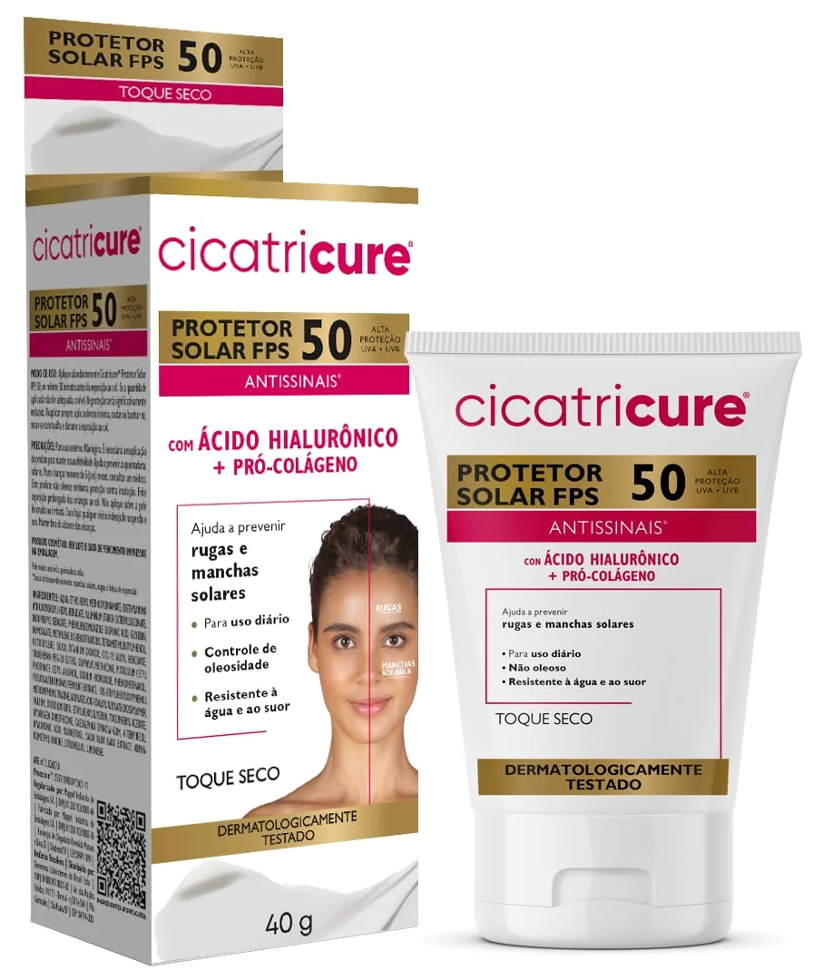 Protetor Solar Cicatricure Antissinais Efeito Matte FPS 50 40g