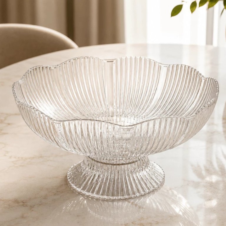Fruteira Transparente Grande Decorativa Para Frutas Mesa Posta Centro de Mesa Acrilico