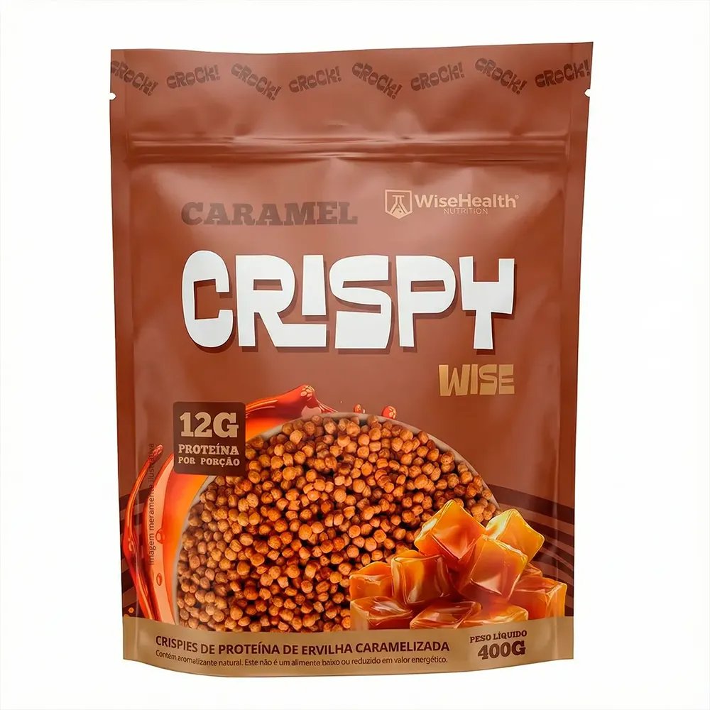 Caramel Crispy Wise (400g) - Crispie Proteico Sabor Caramelo Caramelo