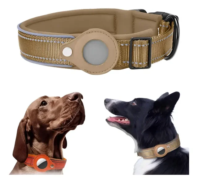 Coleira Para Cachorro Com Suporte Para Airtag Rastreador Gps
