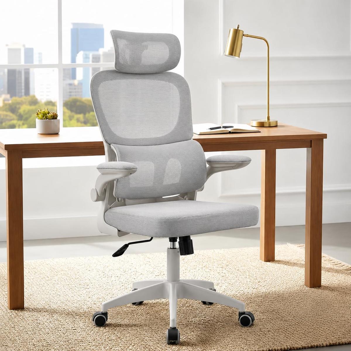 Cadeira de Escritório Almirante C600 Mesh Reclinável Cinza 150Kg