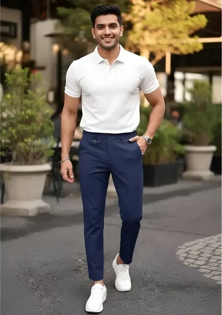 Calça Masculina Alfaiataria Italiana Moderna Social Aba