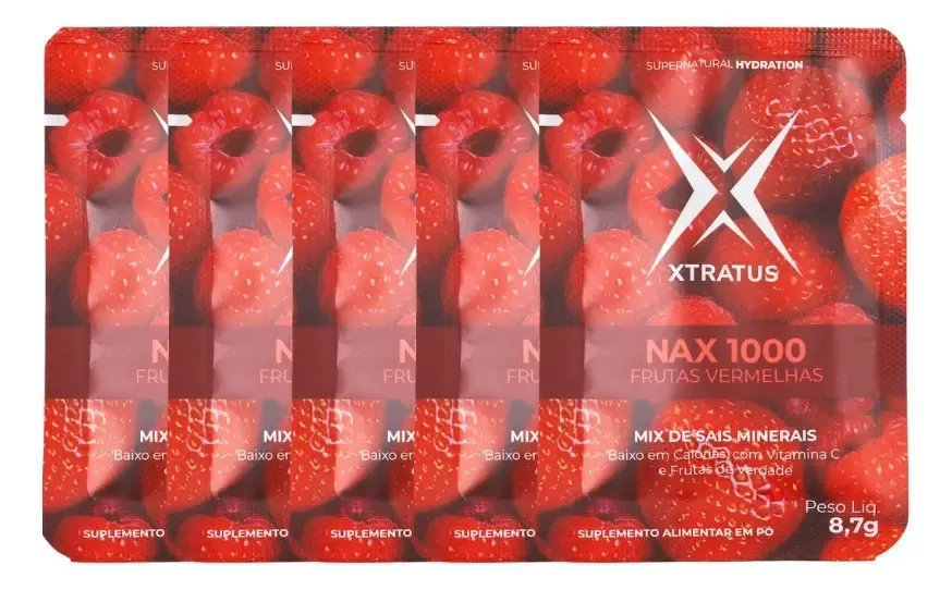 Xtratus Nax1000 Sais Minerais Frutas Vermelhas 8,7g Kit 5 Frutas Vermelhas