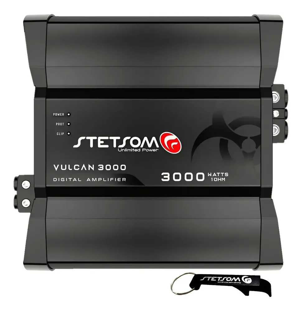 Modulo Amplificador Vulcan 3000 1 Ohm 1 Canal Full Range Preto