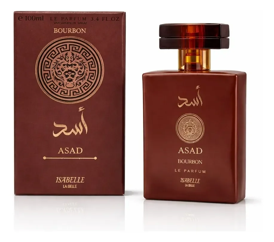Perfume Arábe Asad Bourbon 100ml - Marca Isabelle La Belle | Fixação Intensa, Notas Amadeiradas Marcantes E Elegância Masculina