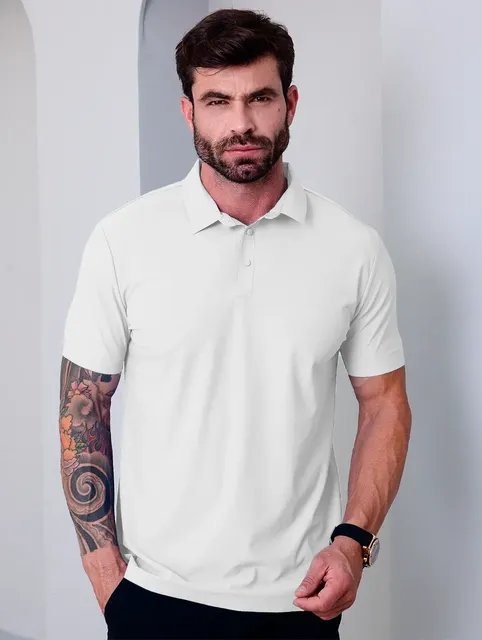 Camisa Polo Masculina Tecido Tech Confortavel Casual