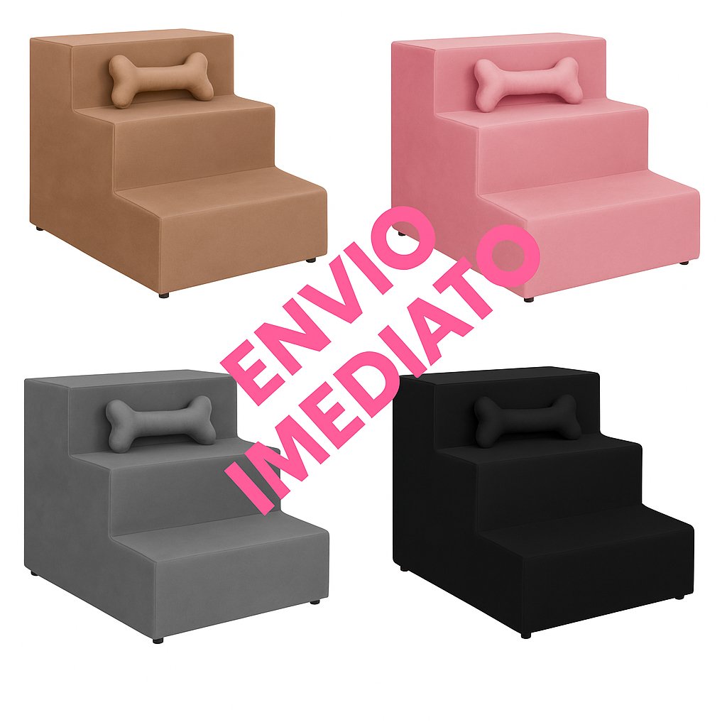 Envio Imediato - Escada Para Cachorro Gato Pet 3 Degraus