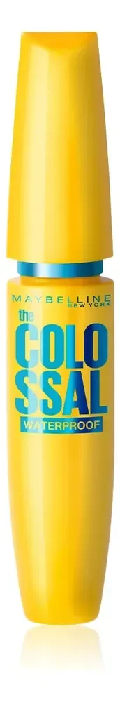Máscara de Cílios À Prova D'Água com Colágeno, Volume Express, Longa Duração, Definição Intensa, Não Empelota, Cor Preto, The Colossal Maybelline NY, 8ml
