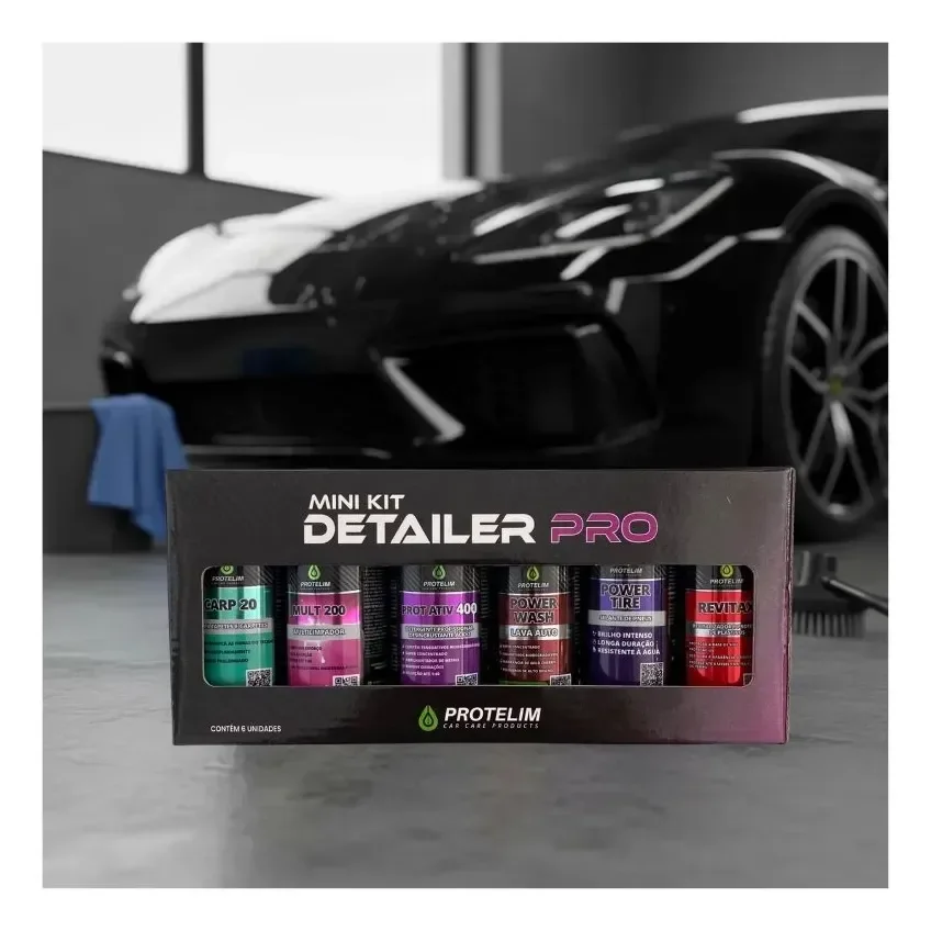 Mini Kit Detailer Pro Protelim 6 Produtos Cuidado Automotivo