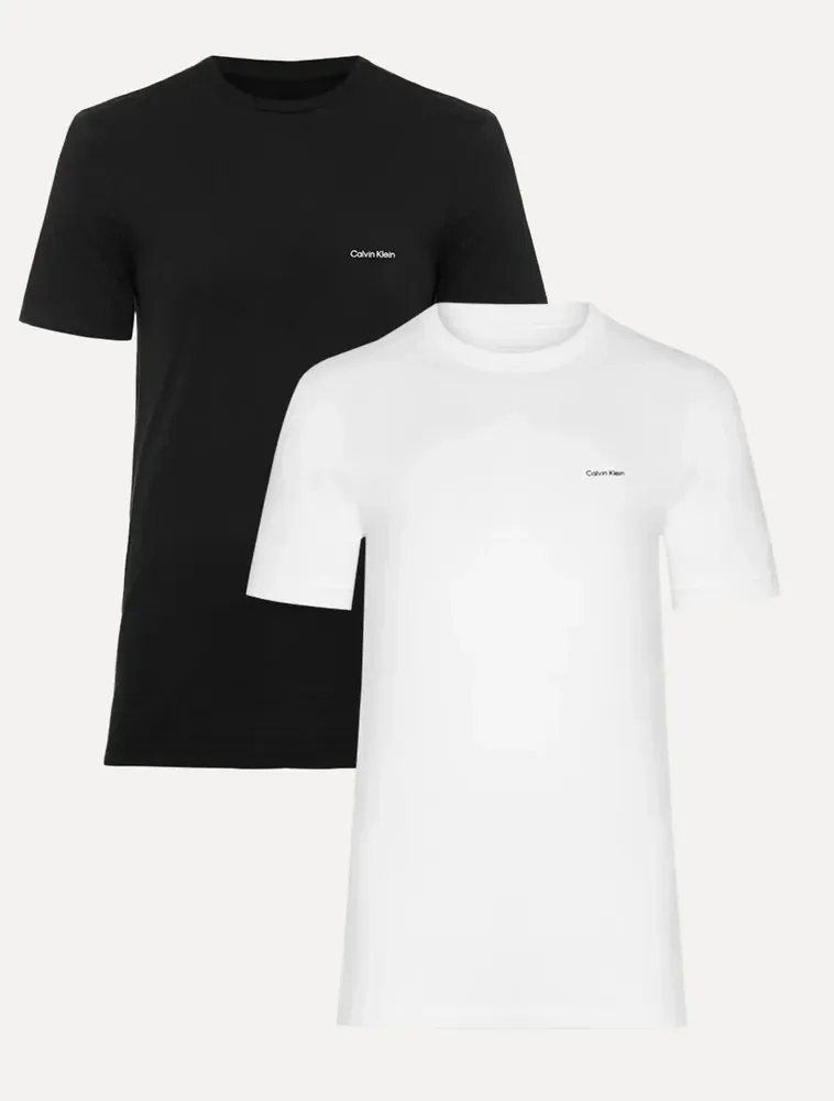 Kit Camisetas Calvin Klein | Masculina Preta/branca Preta/branca L/g