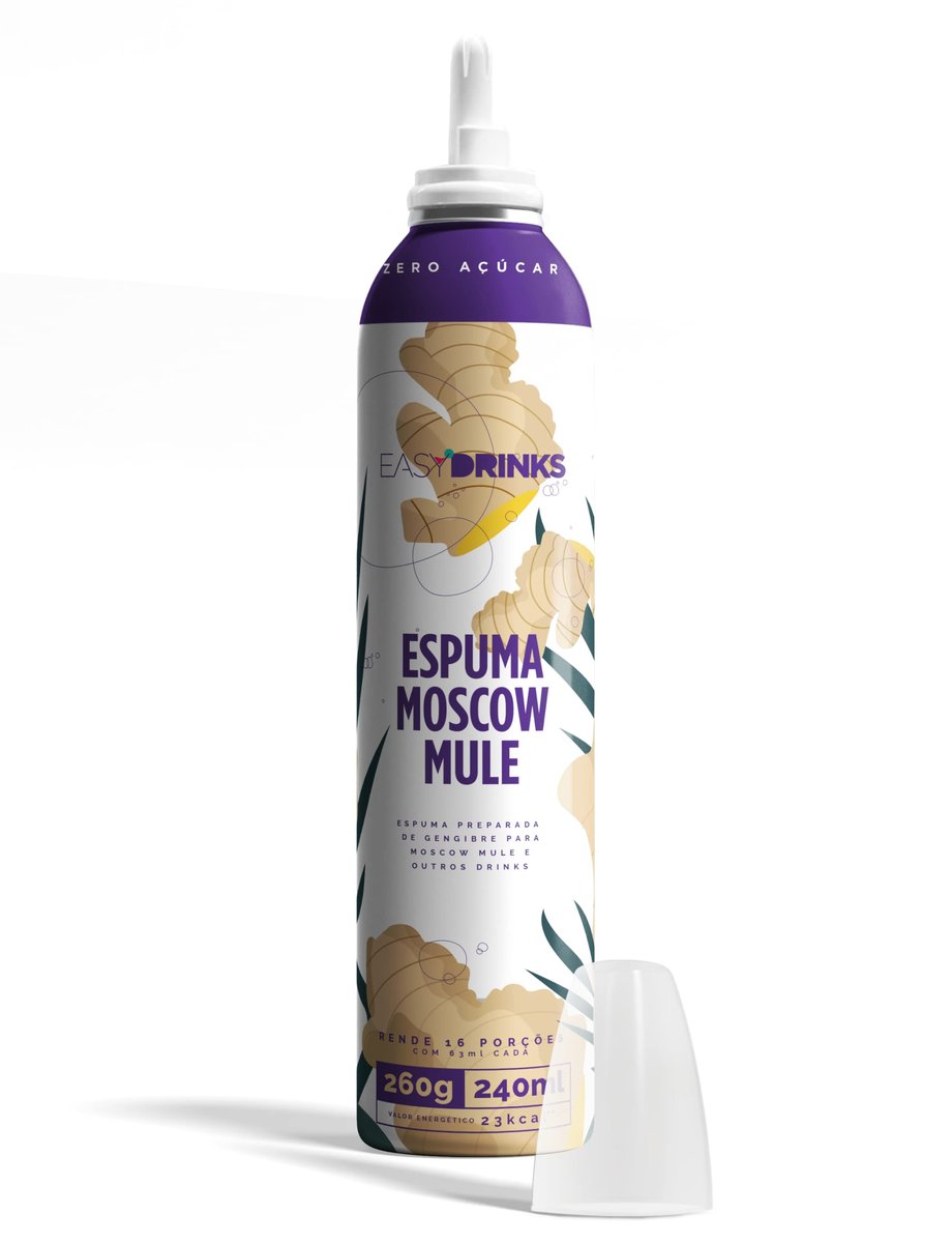 Easy Drinks - Spray de Espuma de Gengibre Zero (Moscow Mule)