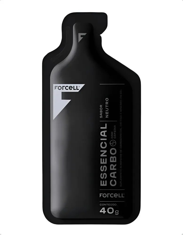 Forcell Essencial Carbo Gel 10x40g Energia Rápida Cafeína Sabor Neutro Com Cafeína