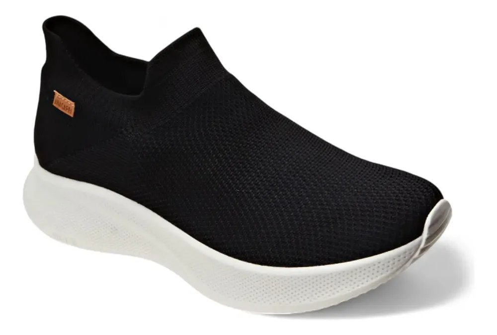 Tênis Feminino Slip On Anacapri Preto Lisa 34 Br