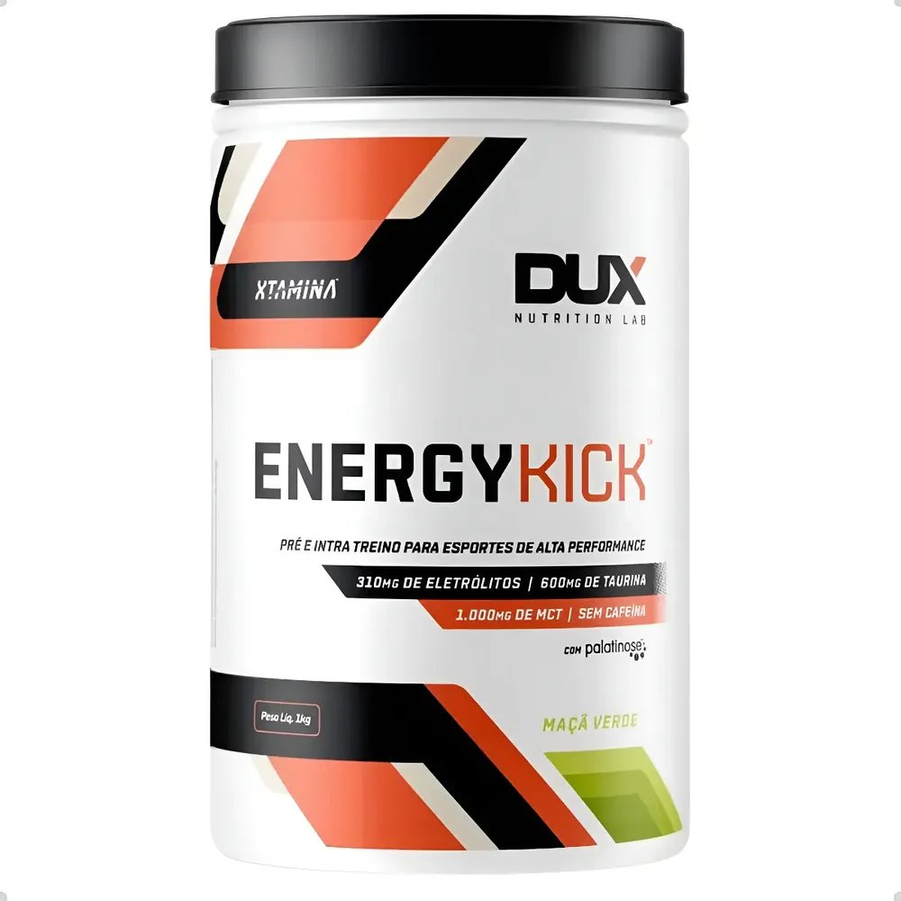 Energy Kick Xtamina Sem Cafeina 1kg Dux Nutrition Sabor Maçã Verde