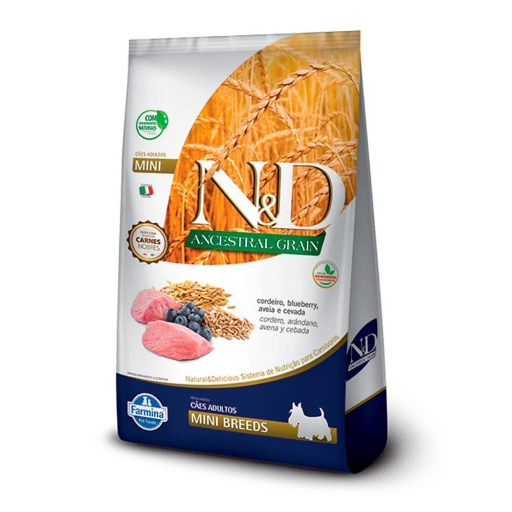 Racao Nd Ancestral Caes Adultos Mini Cordeiro - 10,1kg