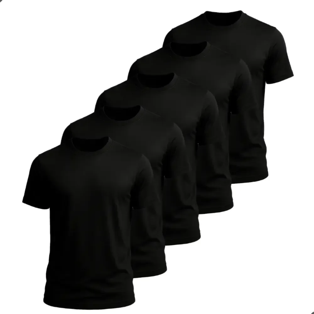 Kit 5 Camisetas Básica Masculina Dry Fit Esporte