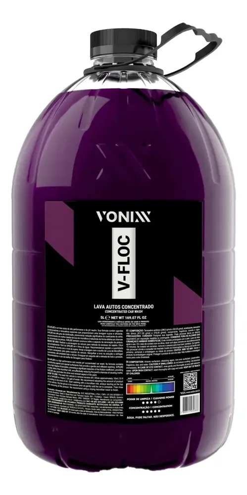 V-floc 5l Vonixx Shampoo Automotivo Concentrado Ph Neutro