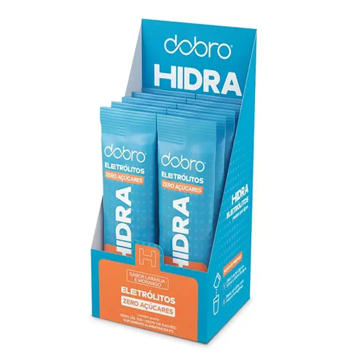 Dobro Hidra Eletrólitos Laranja com Morango 10x7g