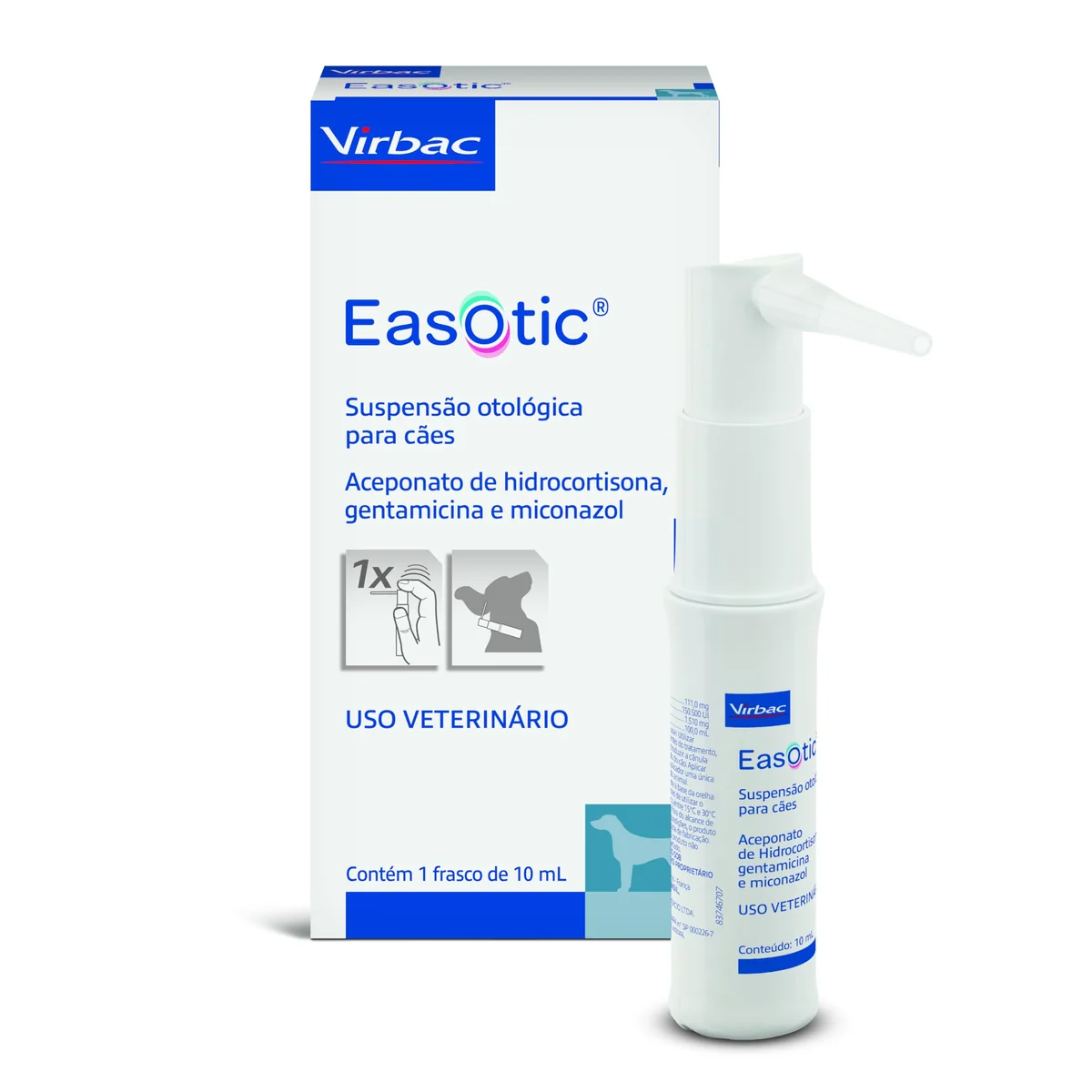 Virbac Easotic Tratamento Otológico para Cães 10 mL