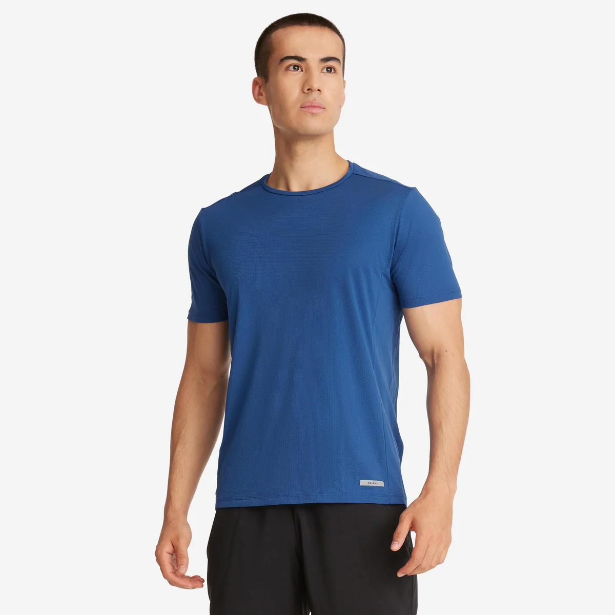 Camiseta Masculina de Corrida Run Dry Kiprun Azul