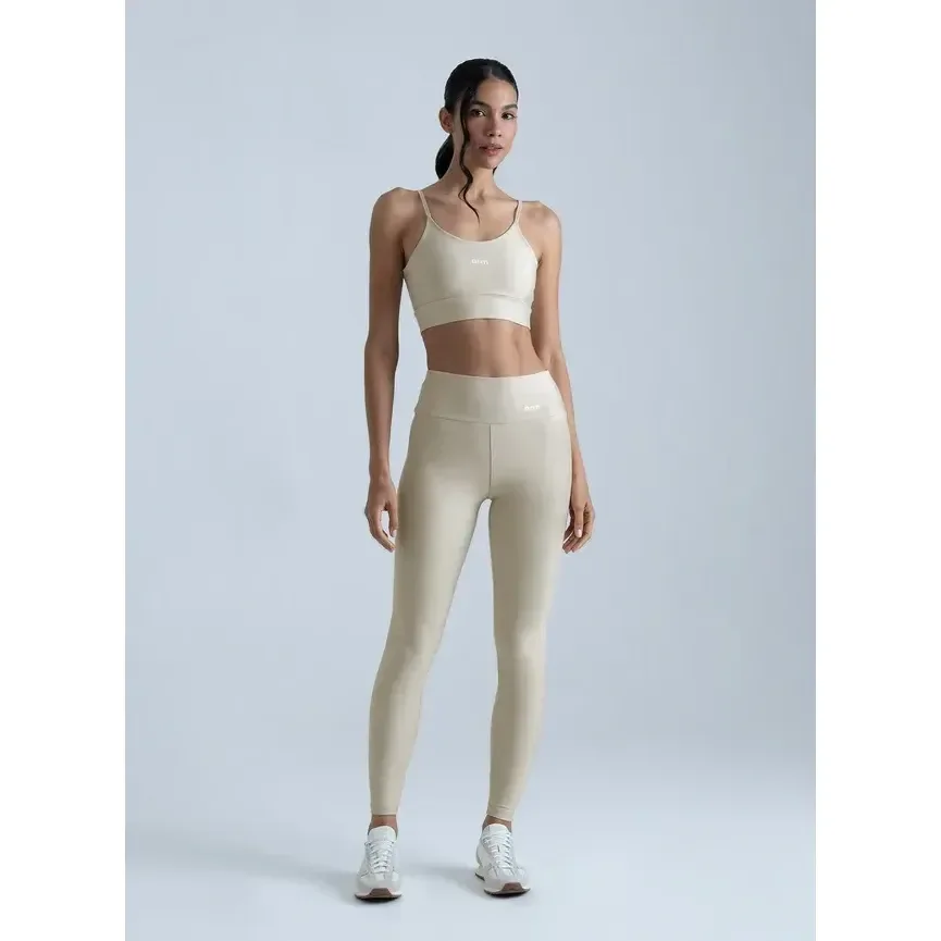 Conjunto Feminino Fitness Zero Transparência Top E Legging Aveia M
