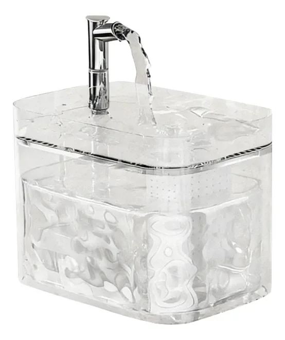 Bebedouro Água Para Gatos E Cães 1,5l-anti-cálculo-portátil 5 Transparente