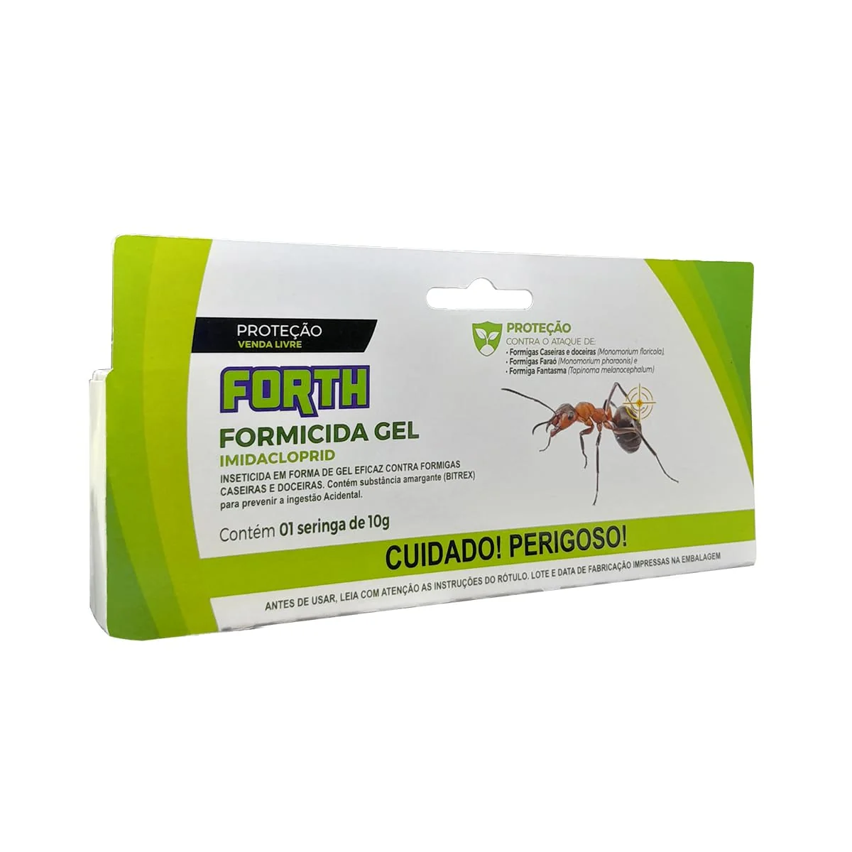 Forth Formicida em Gel, Seringa, Exterminação de Formigas Doceiras, Ação Sistêmica, 10g