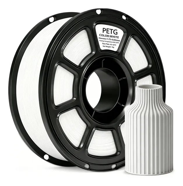 Filamento Petg 1,75mm 1kg Para Impressora 3d Branco Ou Preto