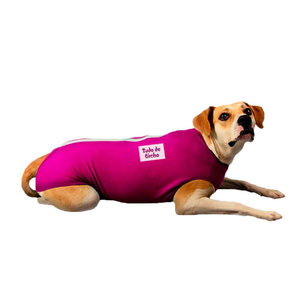 Roupa Pós Cirúrgica Tudo De Bicho Zíper Rosa - Tam. 15