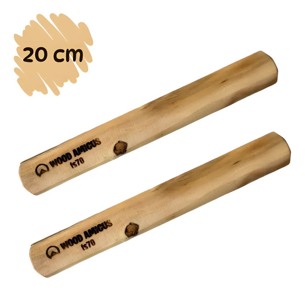 Kit 2 Mordedor Sustentável De Madeira Wood Amicus - M 20 Cm